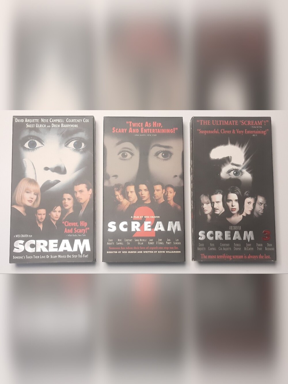 Scream 1, 2 & 3 VHS Lot